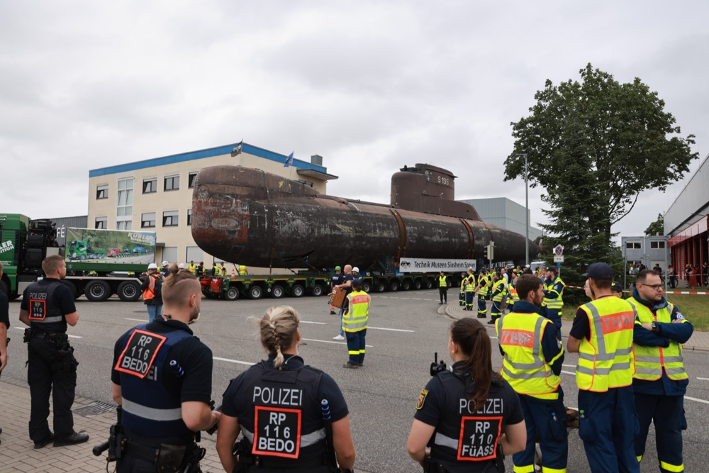 Speyer – Technik Museen Sinsheim Speyer sind zufrieden mit dem erfolgreichen Transportstart des U-Bootes U17